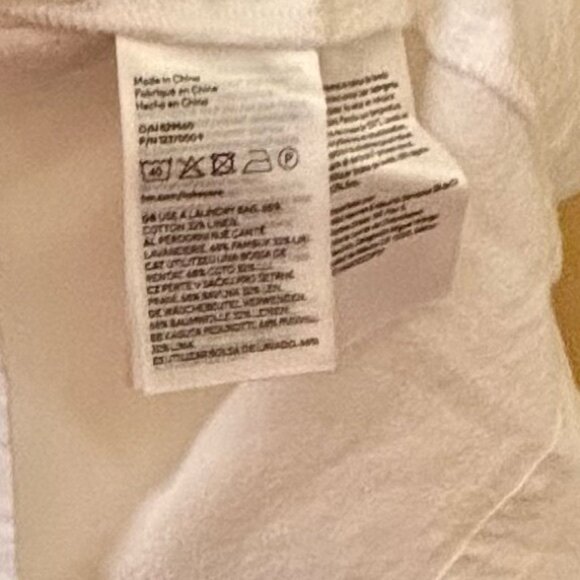 H&M| Gorgeous White Linen-Blend Broderie Anglaise Summer Mini Dress Sz S - Picture 7 of 7